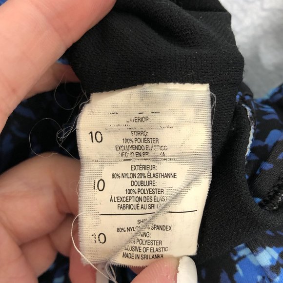 Speedo Blue One Piece Swimsuit 10 Lightly Padded - Picture 3 of 5